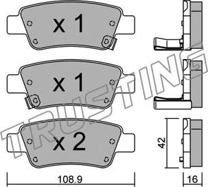 Trusting 806.0 - Тормозные колодки, дисковые, комплект autospares.lv