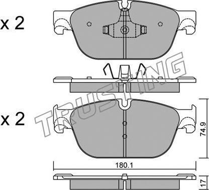 Trusting 871.0 - Тормозные колодки, дисковые, комплект autospares.lv