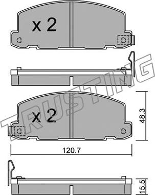 Trusting 369.0 - Тормозные колодки, дисковые, комплект autospares.lv