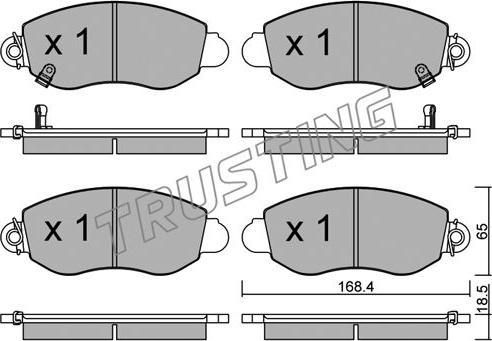 Trusting 329.0 - Тормозные колодки, дисковые, комплект autospares.lv