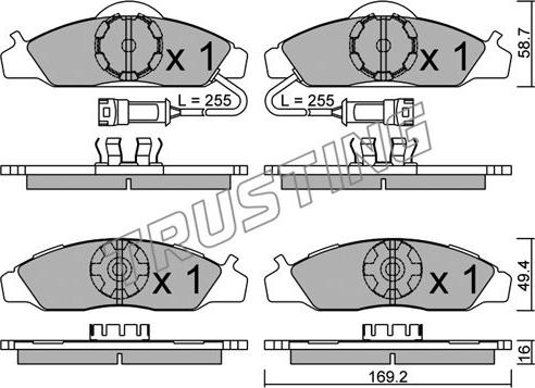 Trusting 377.0 - Тормозные колодки, дисковые, комплект autospares.lv