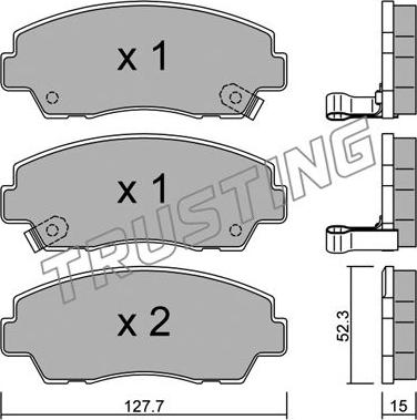 Trusting 292.0 - Тормозные колодки, дисковые, комплект autospares.lv