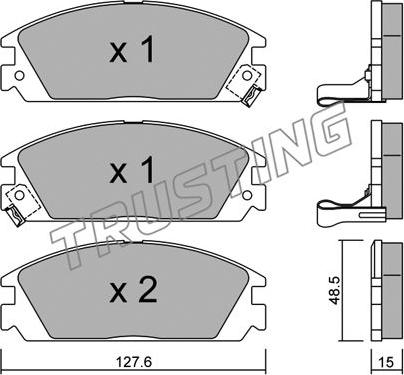 Trusting 246.1 - Тормозные колодки, дисковые, комплект autospares.lv