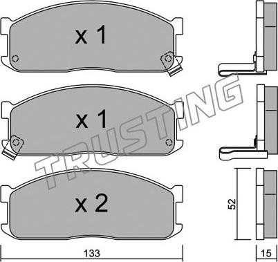 Trusting 241.1 - Тормозные колодки, дисковые, комплект autospares.lv