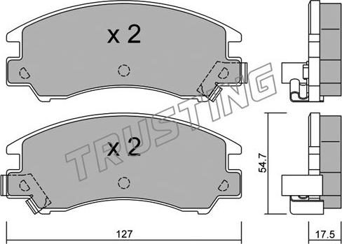 Japanparts PA-703MK - Тормозные колодки, дисковые, комплект autospares.lv