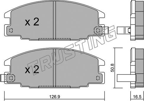 Trusting 253.0 - Тормозные колодки, дисковые, комплект autospares.lv