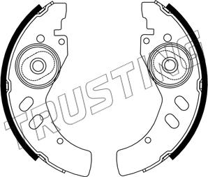 Trusting 253.745 - Комплект тормозных колодок, барабанные autospares.lv