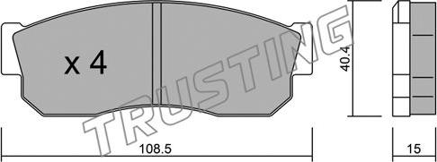 Trusting 211.0 - Тормозные колодки, дисковые, комплект autospares.lv