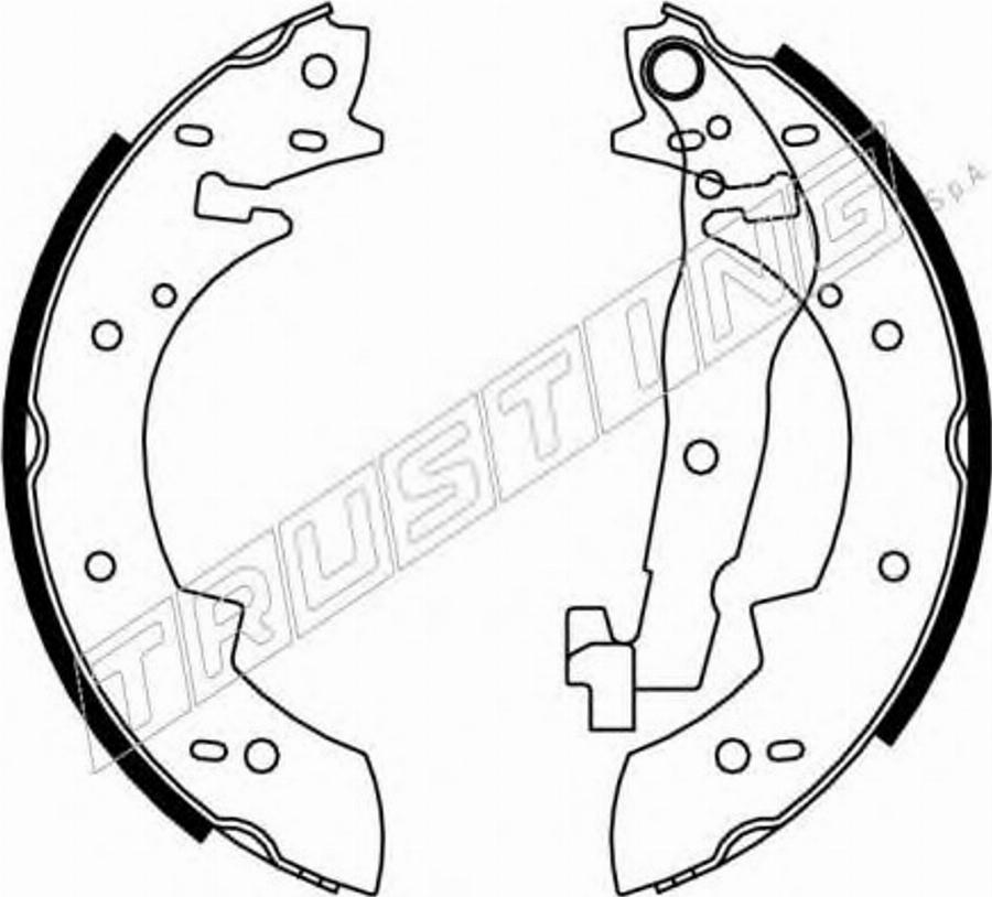 Trusting 7019 - Комплект тормозных колодок, барабанные autospares.lv