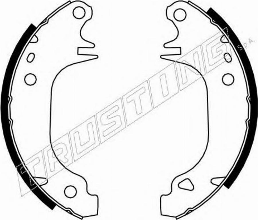 Trusting 7014 - Комплект тормозных колодок, барабанные autospares.lv