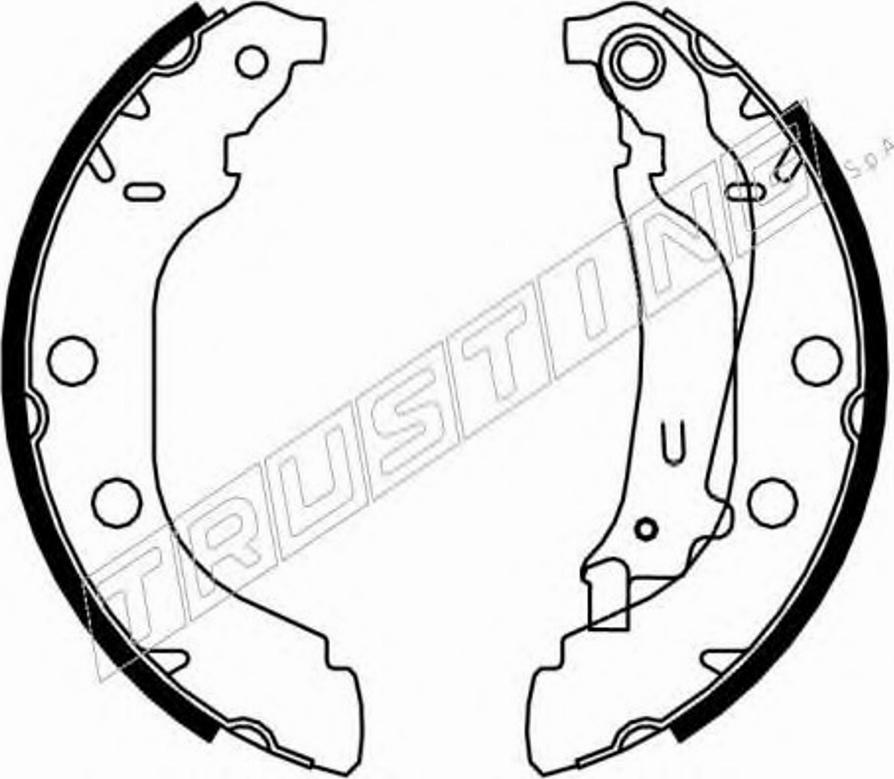 Trusting 7164 - Комплект тормозных колодок, барабанные autospares.lv