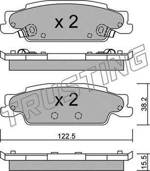 Trusting 716.0 - Тормозные колодки, дисковые, комплект autospares.lv