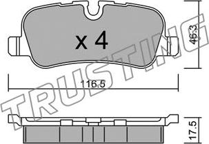 Trusting 710.0 - Тормозные колодки, дисковые, комплект autospares.lv