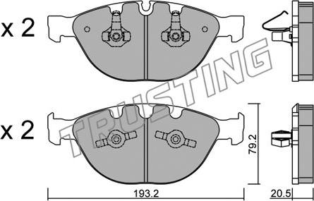 Trusting 788.0 - Тормозные колодки, дисковые, комплект autospares.lv