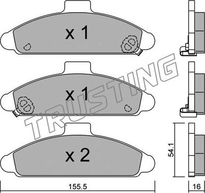 Trusting 739.0 - Тормозные колодки, дисковые, комплект autospares.lv