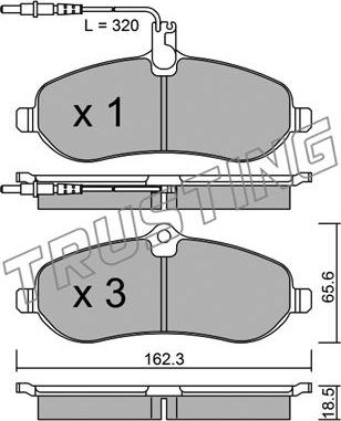 Trusting 723.0 - Тормозные колодки, дисковые, комплект autospares.lv