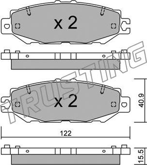 Trusting 775.1 - Тормозные колодки, дисковые, комплект autospares.lv