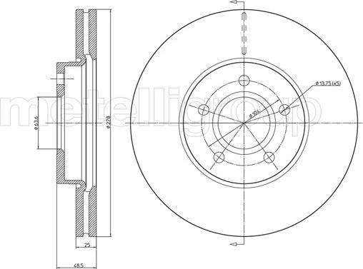 Trusting DF985 - Тормозной диск autospares.lv