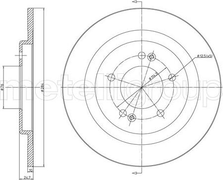 Trusting DF1506 - Тормозной диск autospares.lv