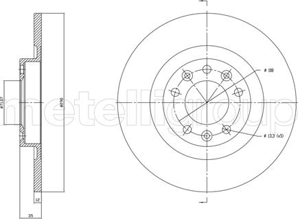 Trusting DF1760 - Тормозной диск autospares.lv