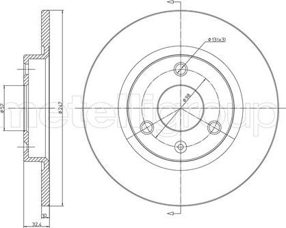 Bradi 1.0918.1.4 - Тормозной диск autospares.lv