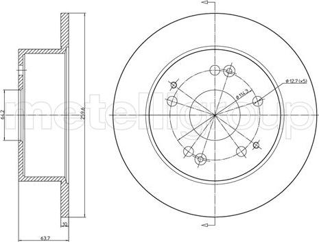 Trusting DF876 - Тормозной диск autospares.lv