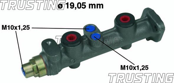 Trusting PF047 - Главный тормозной цилиндр autospares.lv