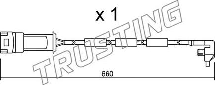 Trusting SU.090 - Сигнализатор, износ тормозных колодок autospares.lv