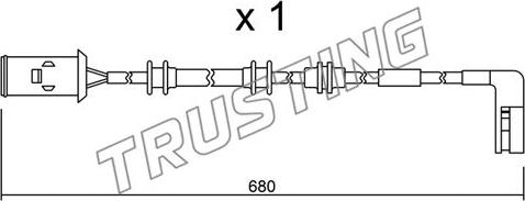 Trusting SU.093 - Сигнализатор, износ тормозных колодок autospares.lv