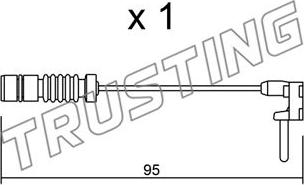 Trusting SU.011 - Сигнализатор, износ тормозных колодок autospares.lv