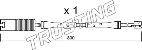 Trusting SU.083 - Сигнализатор, износ тормозных колодок autospares.lv