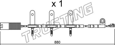 Trusting SU.149 - Сигнализатор, износ тормозных колодок autospares.lv