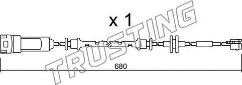 Trusting SU.145 - Сигнализатор, износ тормозных колодок autospares.lv