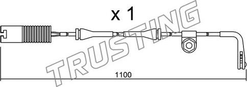 Trusting SU.148 - Сигнализатор, износ тормозных колодок autospares.lv