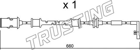 Trusting SU.142 - Сигнализатор, износ тормозных колодок autospares.lv