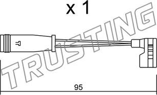 Trusting SU.164 - Сигнализатор, износ тормозных колодок autospares.lv