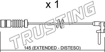 Trusting SU.161 - Сигнализатор, износ тормозных колодок autospares.lv