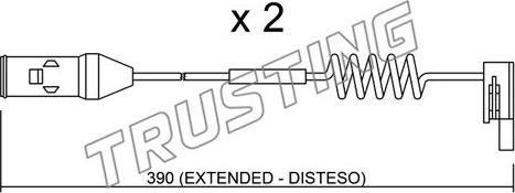 Trusting SU.167K - Сигнализатор, износ тормозных колодок autospares.lv