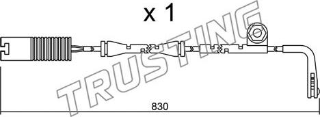 Trusting SU.104 - Сигнализатор, износ тормозных колодок autospares.lv