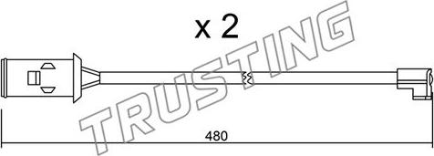 Trusting SU.101K - Сигнализатор, износ тормозных колодок autospares.lv