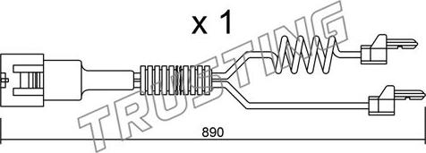 Trusting SU.103 - Сигнализатор, износ тормозных колодок autospares.lv