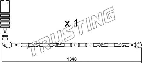 Trusting SU.113 - Сигнализатор, износ тормозных колодок autospares.lv