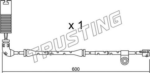 Trusting SU.112 - Сигнализатор, износ тормозных колодок autospares.lv