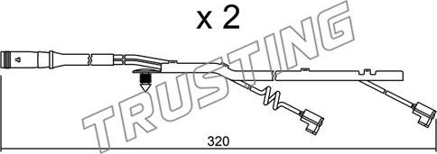 Trusting SU.185K - Сигнализатор, износ тормозных колодок autospares.lv