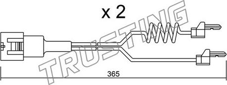 Trusting SU.180K - Сигнализатор, износ тормозных колодок autospares.lv