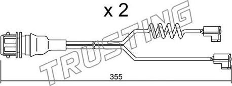 Trusting SU.181K - Сигнализатор, износ тормозных колодок autospares.lv