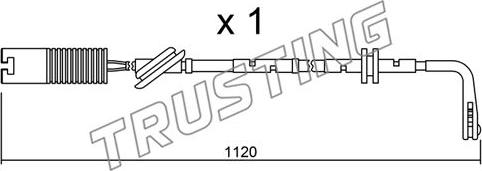 Trusting SU.124 - Сигнализатор, износ тормозных колодок autospares.lv