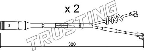 Trusting SU.175K - Сигнализатор, износ тормозных колодок autospares.lv