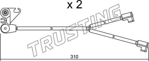 Trusting SU.170K - Сигнализатор, износ тормозных колодок autospares.lv