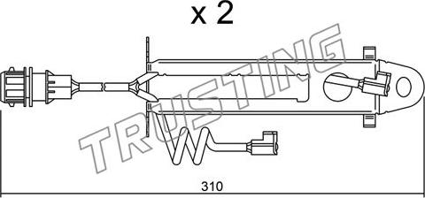 Trusting SU.178K - Сигнализатор, износ тормозных колодок autospares.lv